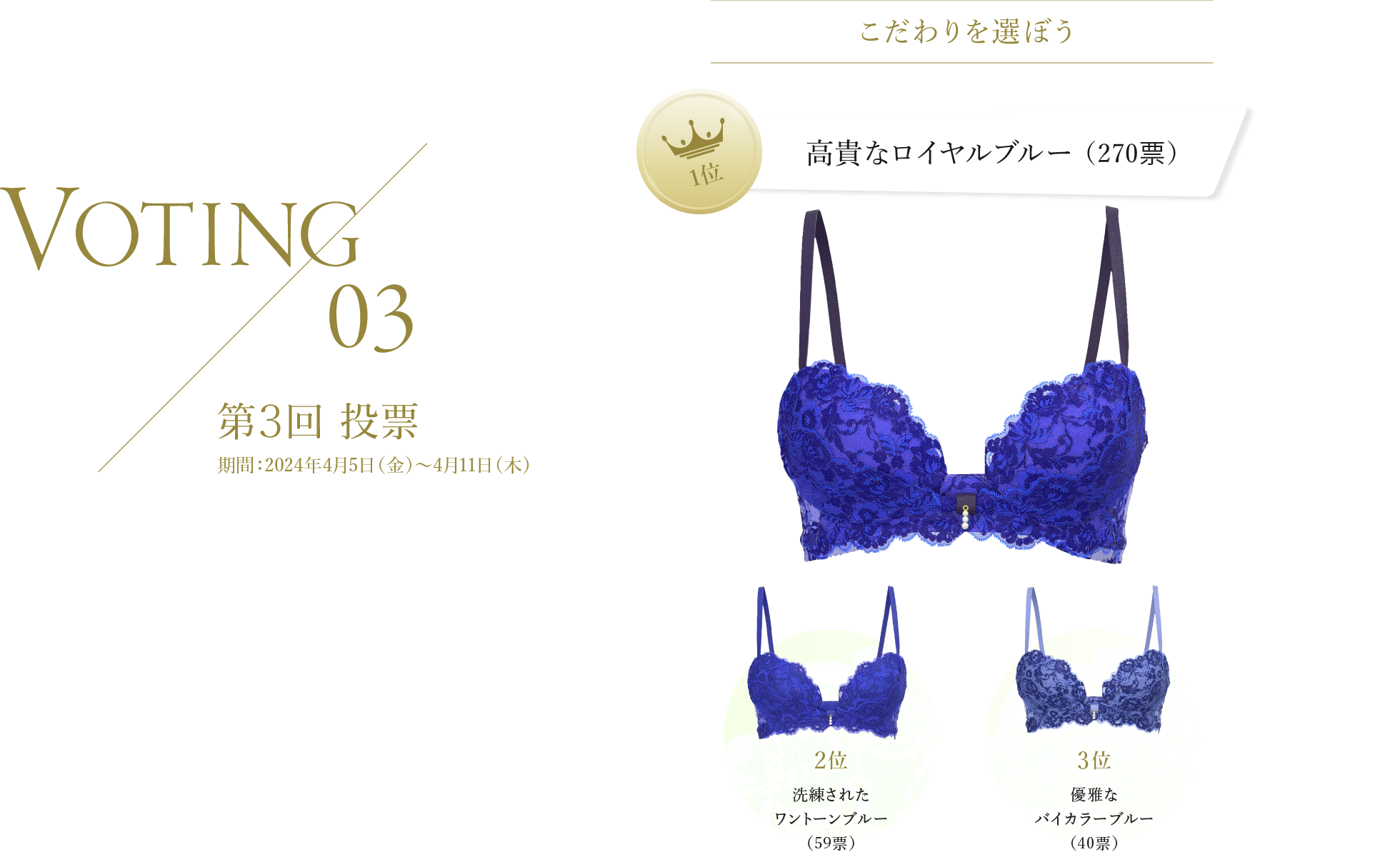第3回投票 こだわりを選ぼう