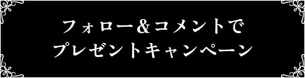 フォロー＆コメントでプレゼントキャンペーン