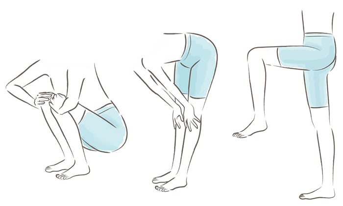 ガードルを着用したら、確認運動をしましょう