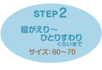 寝がえり～ひとりすわりくらいまで　サイズ：60～70