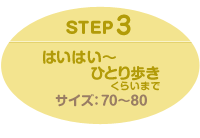 はいはい～ひとり歩きくらいまで　サイズ：70～80