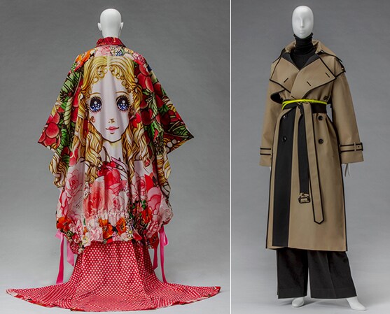 左)COMME des GARÇONS(川久保玲) 2018年春夏<br> 右)beautiful people(熊切秀典) 2017年秋冬<br> 京都服飾文化研究財団所蔵、畠山崇撮影
