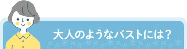 大人のようなバストには？