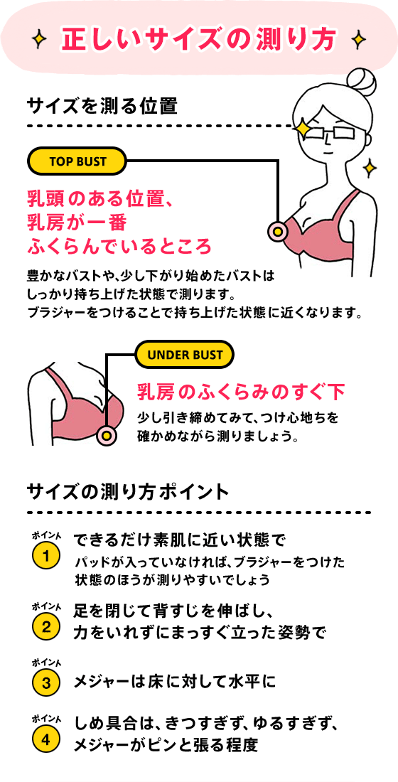 正しいサイズの測り方