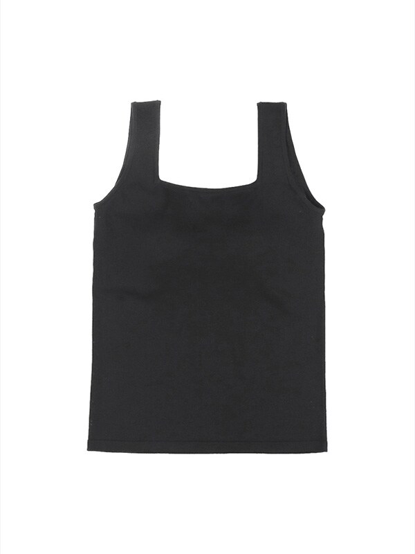 【アワ ワコール】カップインニットタンクトップ/未使用美品/トップス/ブラック カップインニットタンクトップ | OUR WACOAL(アワワコール)
