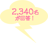 2,340名が回答!