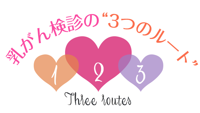乳がん検診の3つのルート