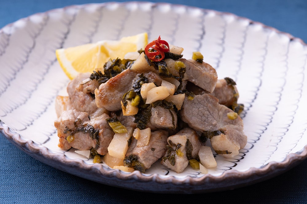大原千鶴のすやすやレシピ30：豚ロースの漬物炒め