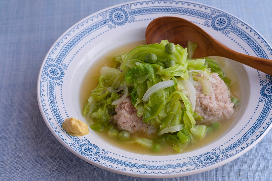 大原千鶴のすやすやレシピ147：春野菜とやわらか肉団子のスープ煮