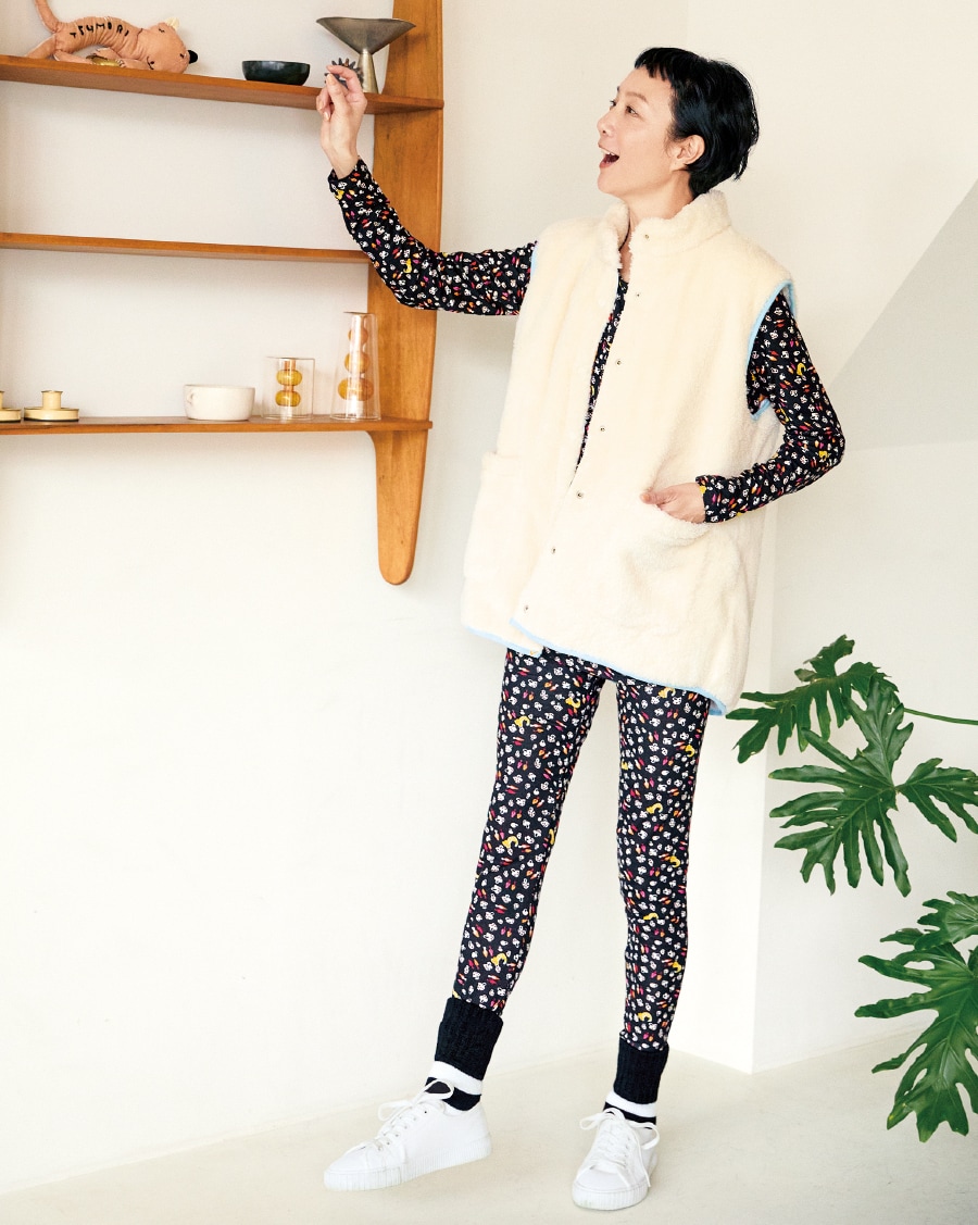 【美品】ツモリチサトスリープ　定価約1.5万　パジャマ　ワンピース　キノコ　刺繍 美品】ツモリチサトスリープ定価約1.5万パジャマワンピース