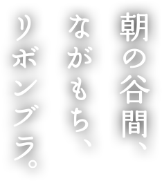 朝の谷間、ながもち、リボンブラ。