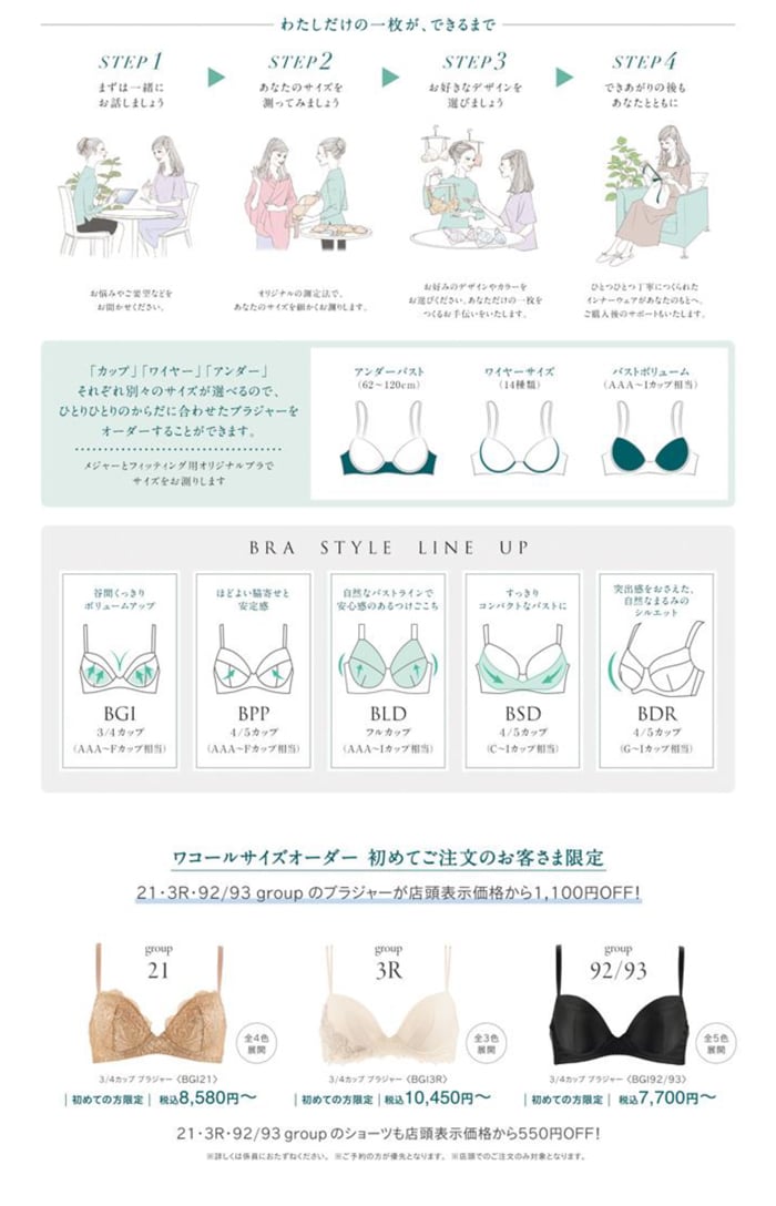 終了しました＞「ワコールサイズオーダー」新規体験キャンペーン