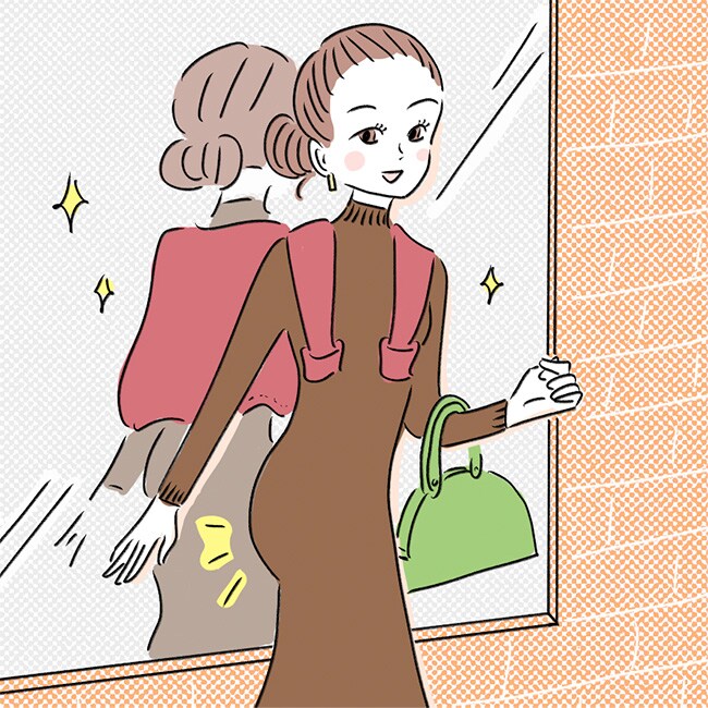 ニットワンピを着こなすガードル