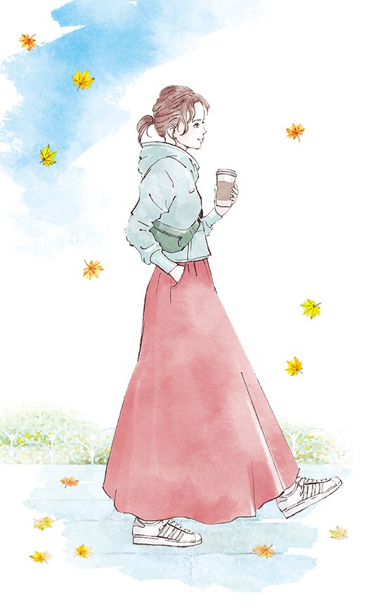 ロングスカートに